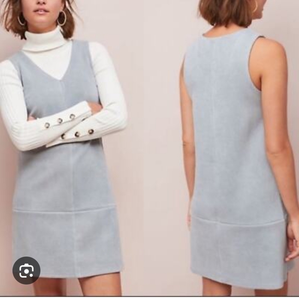 $140 Anthropologie Elizabeth Crosby Light Blue Dress